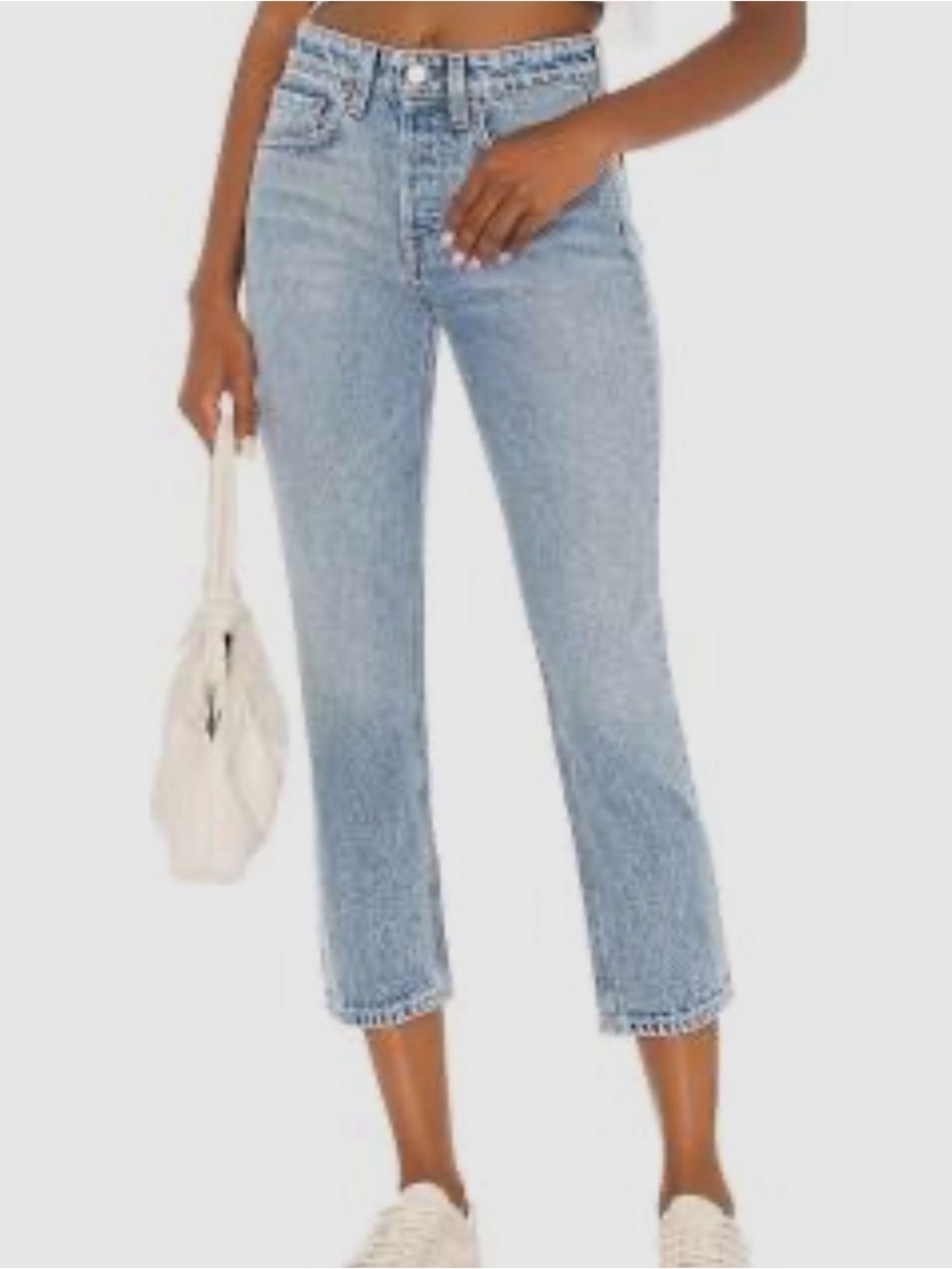 GRLFRND Karolina Petite High Rise Straight Crop Jeans Size 29